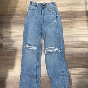 High waisted ZARA straight leg jeans